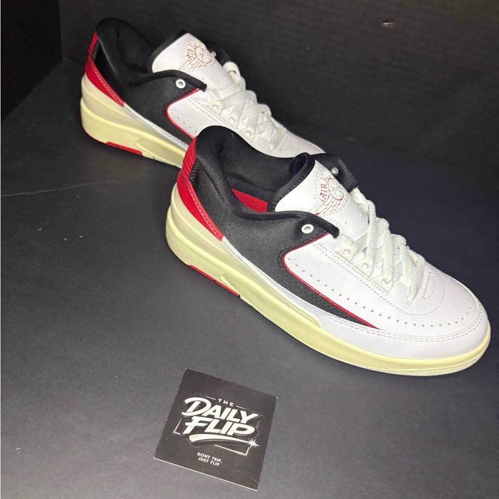 Jordan 2 Low “Chicago Twist” Red White Satin Black